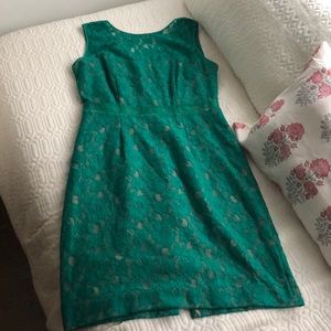 BCBGMaxAzria Green Alice Lace Sheath